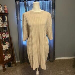 2 for $10 sale! H&M Beige Ribbed Mini Dress